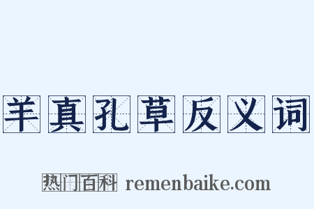 羊真孔草反义词是什么意思的图片